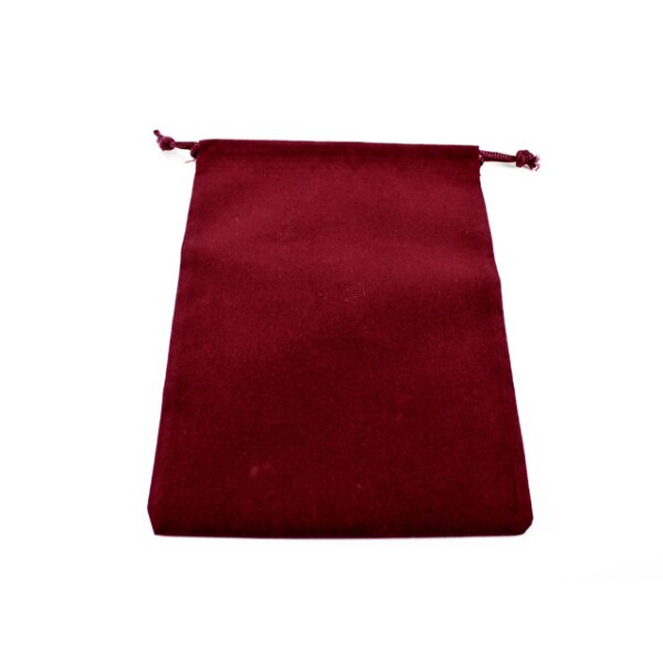 Large Suedecloth Dice Bags (5" Wide × 7" Tall) - Burgundy