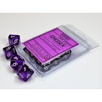 Translucent Purple/white Set of Ten d10s