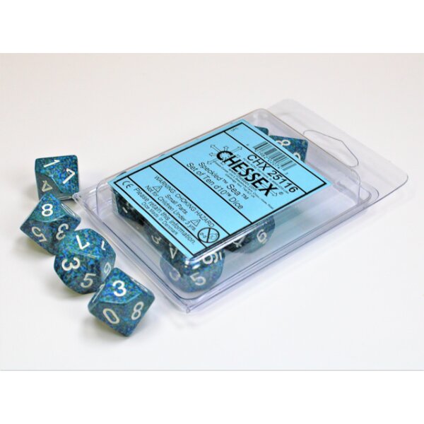 Speckled Polyhedral Ten d10 Set - Sea