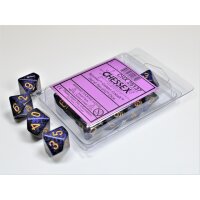 Speckled Polyhedral Ten d10 Set - Golden Cobalt