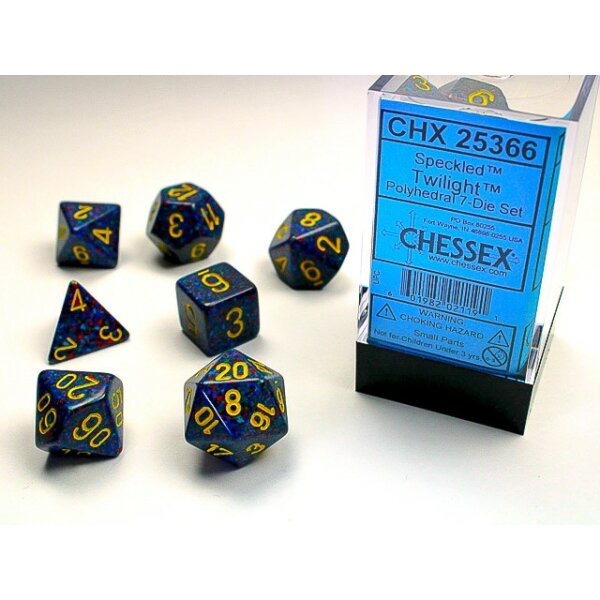 Speckled Polyhedral 7-Die Set - Twilight