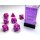 Opaque Polyhedral 7-Die Set - Light Purple w/white