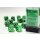 Opaque 16mm d6 with pips (12 Dice Block) - Green w/white