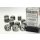 Opaque 16mm d6 with pips (12 Dice Block) - Grey w/black