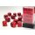 Opaque 16mm d6 with pips (12 Dice Block) - Red w/black