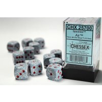 Speckled 16mm d6 with pips  (12 Dice Block) - Air