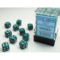 Speckled 12mm d6 with pips (36 Dice Block) - Sea