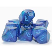 Ten d10 Set - Blue-Blue/light blue Luminary