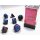 Gemini Polyhedral 7-Die Set - Black-Starlight w/red