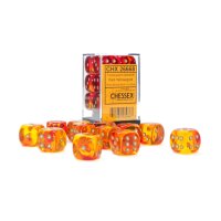 Gemini 16mm d6 with pips (12 Dice Block) - Translucent...