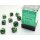 Gemini 12mm d6 with pips (36 Dice Block) - Black-Grey w/green