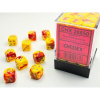 Gemini 12mm d6 with pips (36 Dice Block) - Red-Yellow...