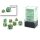 Marble Mini-Polyhedral Green/dark green 7-Die Set