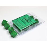 Polyhedral Ten d10 Set - Vortex Green w/gold