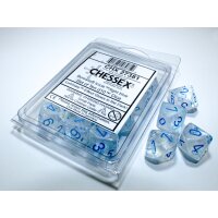 Polyhedral Ten d10 Set - Borealis Icicle/light blue Luminary