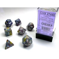 Polyhedral 7-Die Set - Festive Carousel w/white