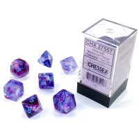 Polyhedral 7-Die Set - Nebula TM Nocturnal/blue Luminary