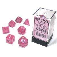 Polyhedral 7-Die Set - Borealis Polyhedral Pink/silver...