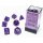 Polyhedral 7-Die Set - Borealis Polyhedral Royal Purple/gold Luminary