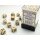 12mm d6 with pips (36 Dice Block) - Marble Ivory w/black