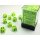 12mm d6 with pips (36 Dice Block) - Vortex Bright Green w/black