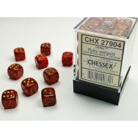12mm d6 with pips (36 Dice Block) - Glitter Polyhedral...