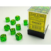 12mm d6 with pips (36 Dice Block) - Borealis 12mm d6...