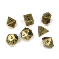 Solid Metal Old Brass Colour Poly 7 die set