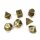 Solid Metal Old Brass Colour Poly 7 die set