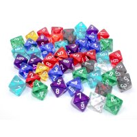 Bag of 50: Translucent d8