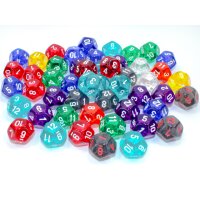 Bag of 50: Translucent d12