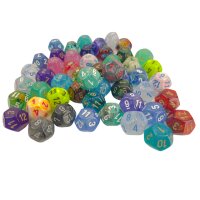 Bag of 50 Asst. Loose Signature Poly. d12 Dice