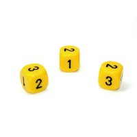 Opaque 16mm d3 (d6 w/1-2-3 twice) Yellow w/black