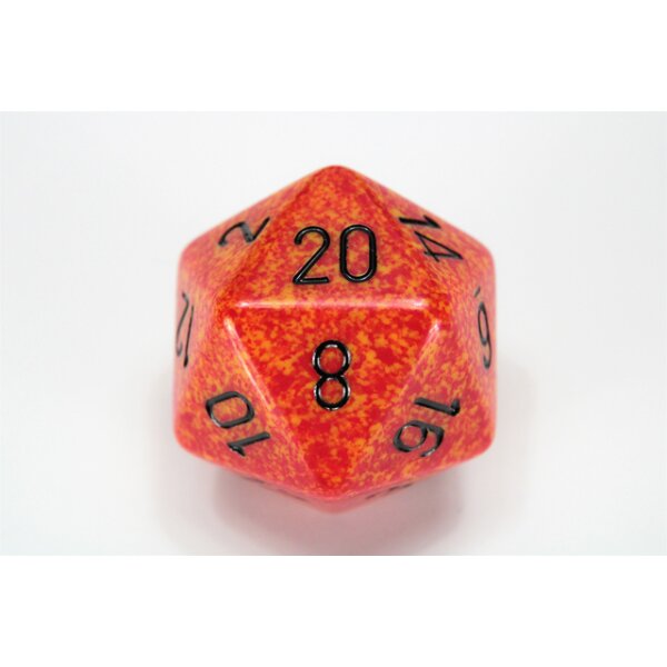 Speckled 34mm 20-Sided Dice - Fire
