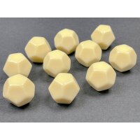 Opaque Polyhedral Ivory Bag of 10 Blank 12-sided dice