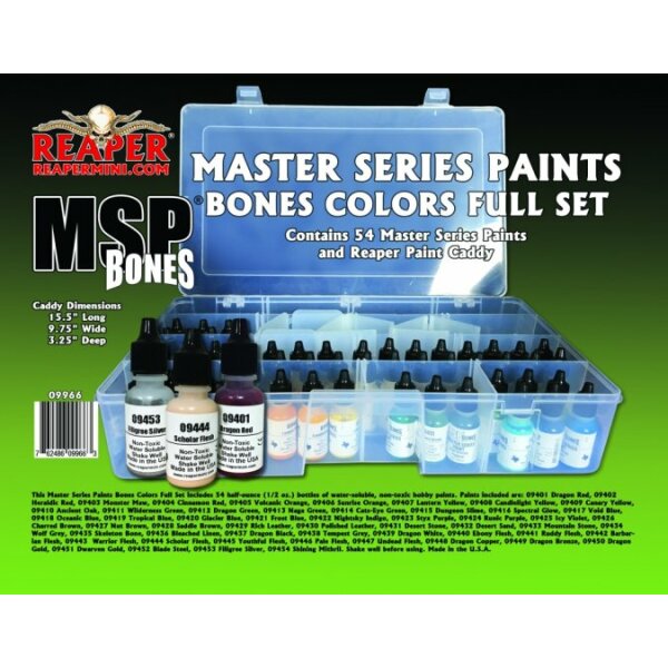 Reaper Master Series Bones Ultra-Coverage Paints Basic Set