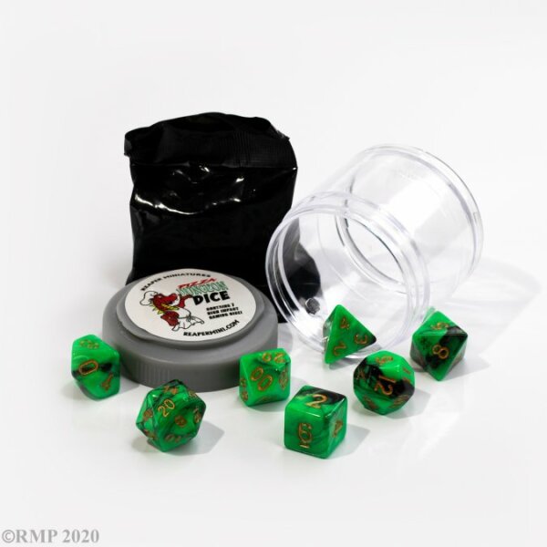 Dual Dice - Green and Black