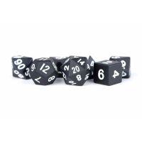 16mm Metal Polyhedral Dice Set: Black