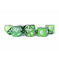 16mm Metal Polyhedral Dice Set: Green