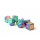 16mm Metal Polyhedral Dice Set: Torched Rainbow