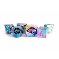 16mm Aluminum Plated Acrylic Poly Dice Set: Rainbow Aegis...