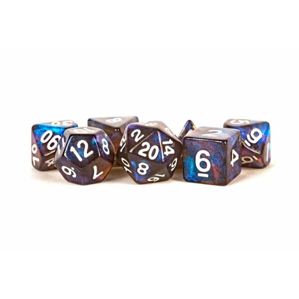 16mm Acrylic Polyhedral Dice Set: Stardust Galaxy