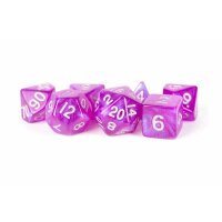 16mm Acrylic Polyhedral Dice Set: Stardust Purple