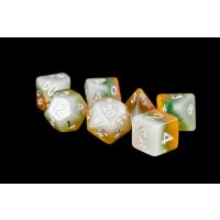 16mm Resin Polyhedral Dice Set: Kiwi