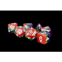 16mm Resin Polyhedral Dice Set: Rainbow