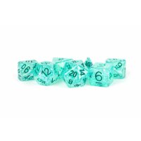 16mm Resin Polyhedral Dice Set: Flash Teal