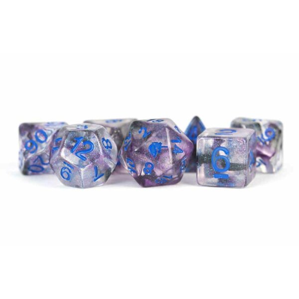 16mm Resin Polyhedral Dice Set: Unicorn Stellar Storm