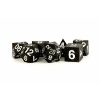 16mm Sharp Edge Silicone Rubber Poly Dice Set: Gold Scatter