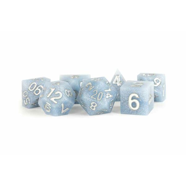 16mm Sharp Edge Silicone Rubber Poly Dice Set: Glacial Debris