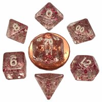 10mm Mini Polyhedral Dice set: Ethereal Light Purple